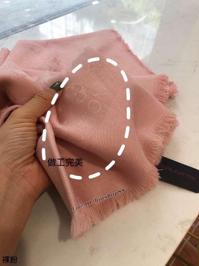 LV專櫃新品路易威登暗紋提花Monogram圖案時尚大方巾 mmyj1588